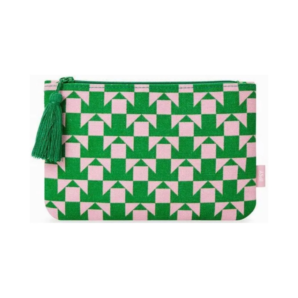 IPSY August 2023 Pink & Green Glam Bag - 7 x 5” NEW